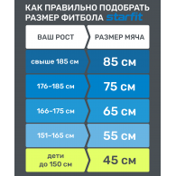 Фитбол высокой плотности GB-110 антивзрыв, 1100 гр, серый, 55 см